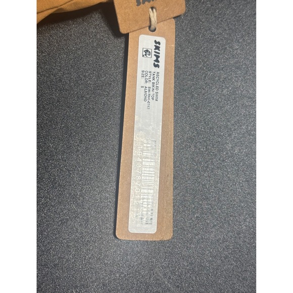 SKIMS NEW Recycled‎ Swim Bikini Tank Top in Almond Size Small - Picture 3 of 5